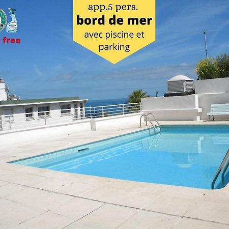 App Le Rocazur Avec Piscine Et Parking En Bord De Mer A 500M Du Centre Ville Мантон Екстер'єр фото
