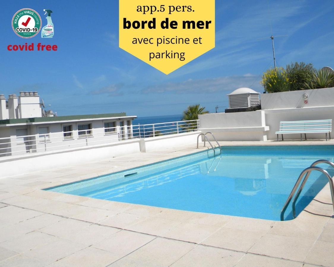 App Le Rocazur Avec Piscine Et Parking En Bord De Mer A 500M Du Centre Ville Мантон Екстер'єр фото