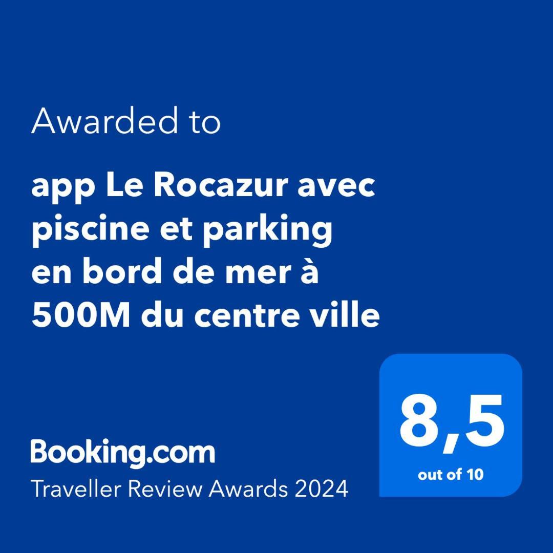 App Le Rocazur Avec Piscine Et Parking En Bord De Mer A 500M Du Centre Ville Мантон Екстер'єр фото
